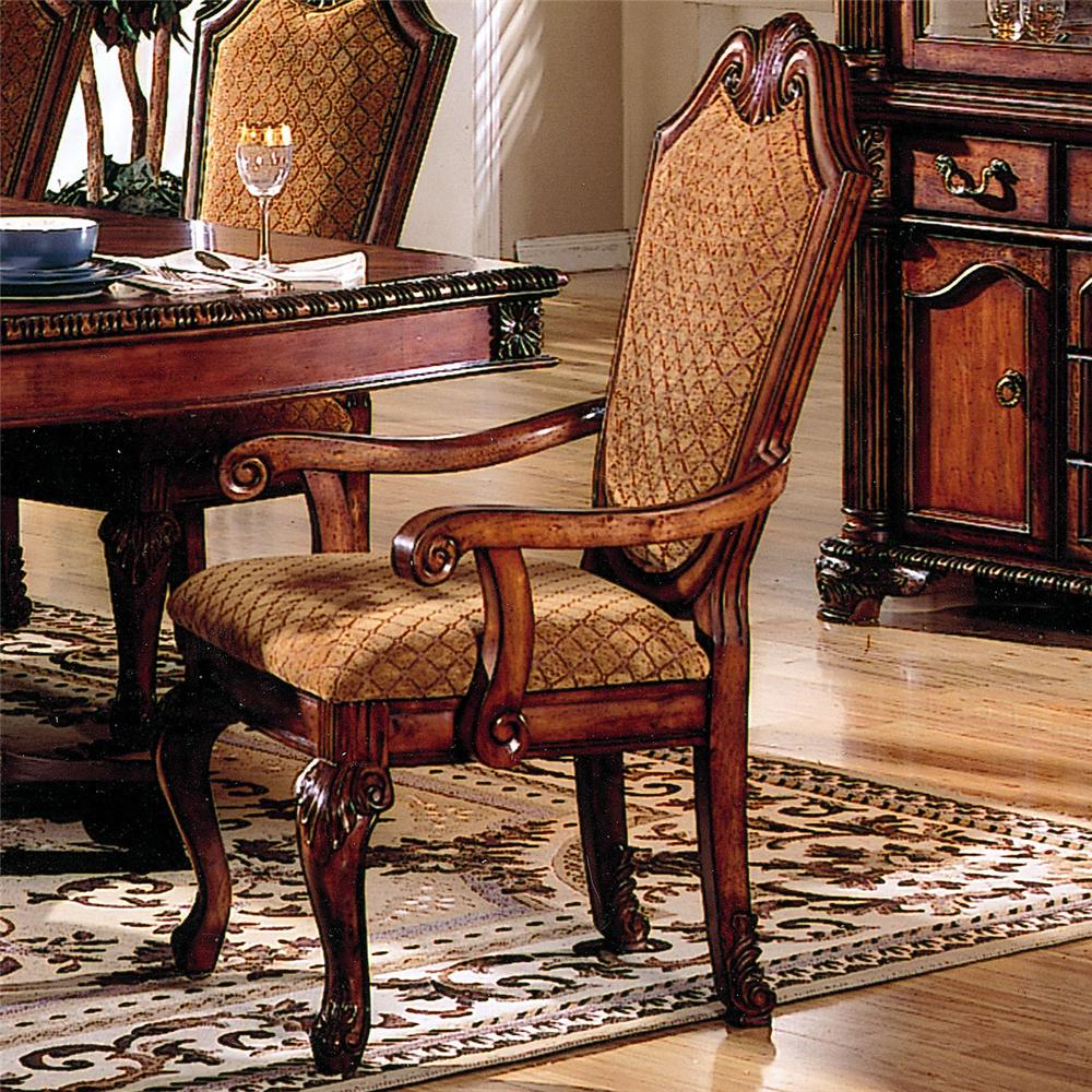 Acme Furniture Chateau De Ville 04078 Shield Back Dining Arm Chair With Fabric Seat And Back A1 Furniture Mattress Dining Arm Chairs